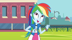 Size: 1023x574 | Tagged: safe, rainbow dash, equestria girls, g4, my little pony equestria girls, female, solo