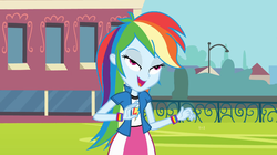 Size: 1023x573 | Tagged: safe, rainbow dash, equestria girls, g4, my little pony equestria girls, derp, female, solo