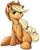 Size: 1150x1450 | Tagged: safe, artist:zokkili, applejack, g4, female, simple background, sitting, solo, tongue out
