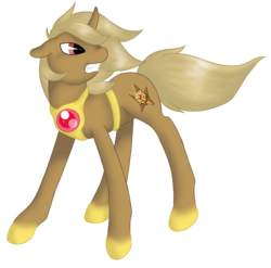 Size: 1414x1398 | Tagged: safe, artist:mondlichtkatze, pony, staryu, unicorn, horn, pokémon, ponified, simple background, solo, transparent background