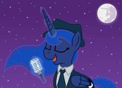 Size: 1175x852 | Tagged: safe, artist:sketchymouse, princess luna, g4, female, frank sinatra, solo