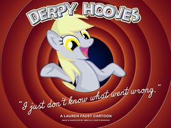 Size: 2032x1521 | Tagged: safe, artist:ranviet, derpy hooves, pegasus, pony, g4, female, looney tunes, mare, parody, solo, underp