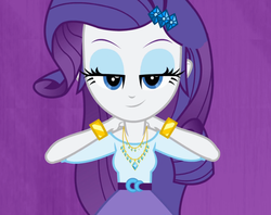 Size: 853x674 | Tagged: safe, screencap, rarity, equestria girls, g4, my little pony equestria girls, bedroom eyes, bracelet, female, jewelry, necklace, solo