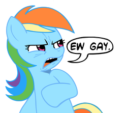 Size: 1064x945 | Tagged: safe, rainbow dash, g4, ew gay, female, solo