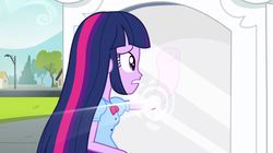 Size: 1128x632 | Tagged: safe, screencap, twilight sparkle, equestria girls, equestria girls (movie), female, hooves, solo, twilight sticks her hand into the portal