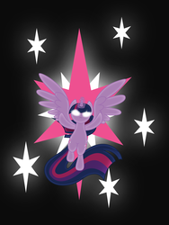 Size: 1500x2000 | Tagged: safe, artist:jakage, twilight sparkle, alicorn, pony, g4, cutie mark, female, glowing eyes, mare, solo, twilight sparkle (alicorn)