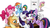 Size: 3592x2012 | Tagged: safe, artist:jcosneverexisted, applejack, fluttershy, pinkie pie, rainbow dash, rarity, twilight sparkle, alicorn, pony, g4, female, glasses, mane six, mare, twilight sparkle (alicorn), voting