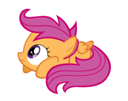 Size: 1600x1265 | Tagged: safe, scootaloo, pegasus, pony, g4, lesson zero, fear, female, filly, foal, simple background, solo, transparent background