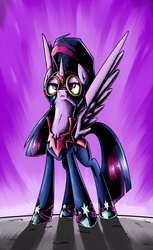 Size: 1262x2062 | Tagged: safe, artist:europamaxima, twilight sparkle, alicorn, pony, g4, season 4, female, goggles, mare, masked matter-horn costume, power ponies, solo, twilight sparkle (alicorn)