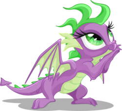 Size: 2300x2100 | Tagged: safe, artist:dcpip, spike, dragon, g4, barb, female, rule 63, simple background, solo, transparent background