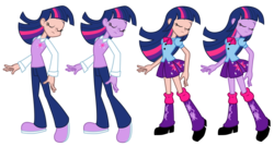 Size: 2840x1522 | Tagged: safe, artist:trinityinyang, twilight sparkle, equestria girls, g4, female, humanized, simple background, solo, transparent background, vector