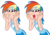 Size: 1856x1292 | Tagged: safe, artist:trinityinyang, rainbow dash, human, g4, dashface, humanized, simple background, so awesome, transparent background, vector