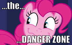 Size: 696x434 | Tagged: safe, edit, pinkie pie, g4, archer (show), danger zone, female, image macro, solo