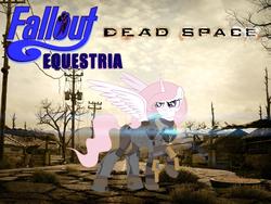 Size: 1600x1200 | Tagged: safe, princess celestia, fallout equestria, g4, armor, crossover, dead space, i can tell by the pixels, totally photoshopped