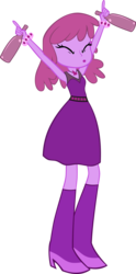 Size: 1788x3595 | Tagged: safe, artist:jerick, berry punch, berryshine, equestria girls, g4, bottle, clothes, dress, equestria girls-ified, female, simple background, sleeveless, solo, transparent background