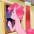 Size: 2000x2000 | Tagged: safe, artist:smehoon, pinkie pie, g4, against glass, female, night, solo, window