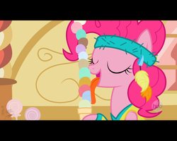 Size: 1280x1024 | Tagged: safe, artist:facelessjr, pinkie pie, g4, fake screencap, female, i can't believe it's not hasbro studios, ice cream, letterboxing, solo