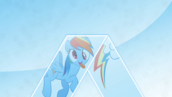 Size: 1920x1080 | Tagged: safe, artist:northwestcore, rainbow dash, g4, cutie mark, derp, female, solo, vector, wallpaper