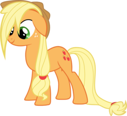 Size: 880x805 | Tagged: safe, artist:drweb70, applejack, apple family reunion, g4, female, simple background, solo, svg, transparent background, vector, wet mane