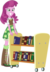 Size: 4195x6000 | Tagged: safe, artist:masem, cheerilee, equestria girls, g4, absurd resolution, bookcart, female, simple background, solo, transparent background, vector