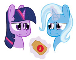 Size: 1280x1016 | Tagged: safe, artist:d3rped, trixie, twilight sparkle, g4