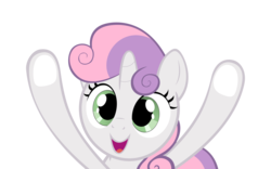 Size: 2880x1800 | Tagged: safe, artist:tesfallout, sweetie belle, g4, against glass, female, fourth wall, fourth wall pose, glass, screen, simple background, solo, transparent background, vector