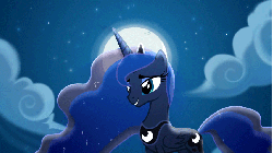 Size: 853x480 | Tagged: safe, princess luna, children of the night, g4, animated, crepuscular rays, female, moon, night, singing, solo, stars