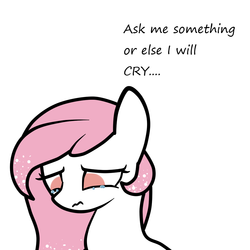 Size: 1000x1000 | Tagged: safe, artist:sugar-creamy, oc, oc only, oc:sugar cream, pony, solo, teary eyes, tumblr