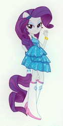 Size: 240x480 | Tagged: safe, rarity, equestria girls, g4, my little pony equestria girls, boots, bracelet, fall formal outfits, female, high heel boots, jewelry, ponytail, solo