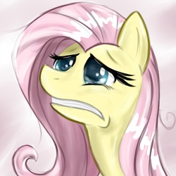 Size: 1400x1400 | Tagged: safe, artist:zokkili, fluttershy, g4, crying, female, portrait, solo