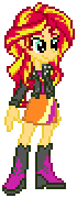 Size: 70x180 | Tagged: safe, artist:botchan-mlp, sunset shimmer, equestria girls, g4, desktop ponies, female, gif, non-animated gif, pixel art, simple background, solo, sprite, transparent background