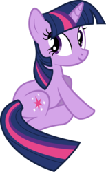 Size: 2684x4355 | Tagged: safe, artist:glitchking123, twilight sparkle, pony, unicorn, g4, lesson zero, .ai available, .svg available, female, looking back, simple background, sitting, solo, transparent background, unicorn twilight, vector