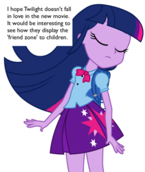 Size: 500x593 | Tagged: safe, twilight sparkle, equestria girls, g4, my little pony equestria girls, female, implied flash sentry, simple background, solo, text, transparent background