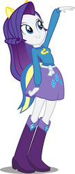 Size: 311x720 | Tagged: safe, rarity, equestria girls, g4, my little pony equestria girls, boots, female, helping twilight win the crown, high heel boots, rarity elegant pose, shoes, simple background, solo, vector, white background, wondercolts, wondercolts uniform