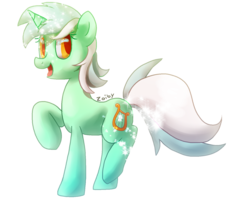 Size: 1500x1200 | Tagged: safe, artist:zoiby, lyra heartstrings, g4, female, simple background, solo, sparkles, transparent background