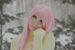 Size: 1280x851 | Tagged: safe, artist:ciel-jaejay, fluttershy, human, g4, clothes, cosplay, irl, irl human, photo, solo, sweater, sweatershy