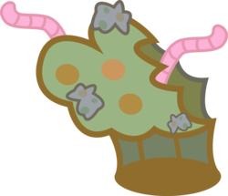 Size: 6488x5587 | Tagged: safe, artist:fureox, earthworm, worm, applebuck season, g4, absurd resolution, baked bads, muffin, no pony, simple background, transparent background, vector
