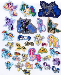 Size: 720x887 | Tagged: safe, artist:jenkiwi, aloe, applejack, cheerilee, daring do, derpy hooves, dj pon-3, fluttershy, lotus blossom, nightmare moon, pinkie pie, princess cadance, princess celestia, princess luna, queen chrysalis, rainbow dash, rarity, scootaloo, trixie, twilight sparkle, vinyl scratch, zecora, alicorn, chocobo, earth pony, pegasus, pony, unicorn, zebra, g4, female, filly, mane six, mare, spa twins, traditional art, twilight sparkle (alicorn)