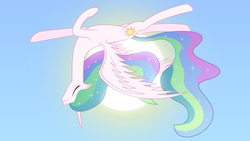 Size: 1191x670 | Tagged: safe, artist:arvaus, princess celestia, g4, female, flying, solo