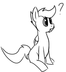 Size: 1379x1500 | Tagged: safe, artist:saine grey, scootaloo, g4, female, filly, monochrome, mouth hold, pencil, solo