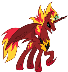 Size: 5000x5267 | Tagged: safe, artist:brisineo, sunset shimmer, pony, equestria girls, g4, my little pony equestria girls, absurd resolution, equestria girls ponified, female, ponified, simple background, solo, sunset satan, transparent background, vector