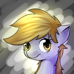 Size: 400x400 | Tagged: safe, artist:eshredder, derpy hooves, pegasus, pony, g4, female, mare, moody, sad, solo