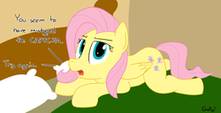 Size: 1649x843 | Tagged: safe, artist:rapidstrike, fluttershy, pegasus, pony, g4, captcha, female, mare, solo