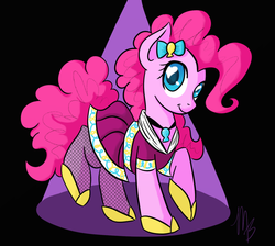 Size: 1024x917 | Tagged: safe, artist:rastaquouere69, pinkie pie, g4, clothes, dress, female, shoes, solo, stockings