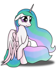 Size: 1235x1653 | Tagged: safe, artist:aimeelovesu, princess celestia, alicorn, pony, g4, cute, cutelestia, female, mare, missing accessory, simple background, solo, transparent background