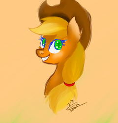 Size: 875x913 | Tagged: safe, artist:leasmile, applejack, g4, female, portrait, solo