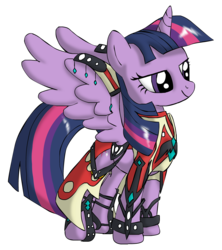 Size: 2400x2700 | Tagged: safe, artist:clamdiggydiggy, twilight sparkle, alicorn, pony, g4, armor, female, mare, simple background, solo, transparent background, twilight sparkle (alicorn)