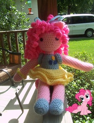 Size: 1536x2000 | Tagged: safe, artist:kyouisumechan, pinkie pie, human, g4, craft, doll, humanized, irl, merchandise, photo