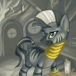 Size: 648x648 | Tagged: safe, artist:halley-valentine, zecora, zebra, g4, candle