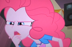 Size: 1591x1041 | Tagged: safe, screencap, pinkie pie, equestria girls, g4, my little pony equestria girls, face, female, pondering, solo